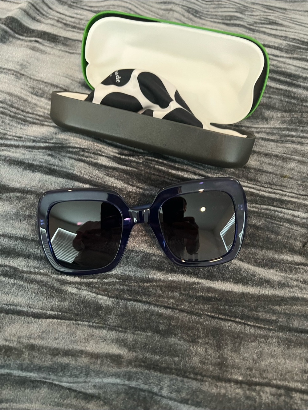 Kate Spade Oversized Square Sunglasses in Deep Navy Comes with Case